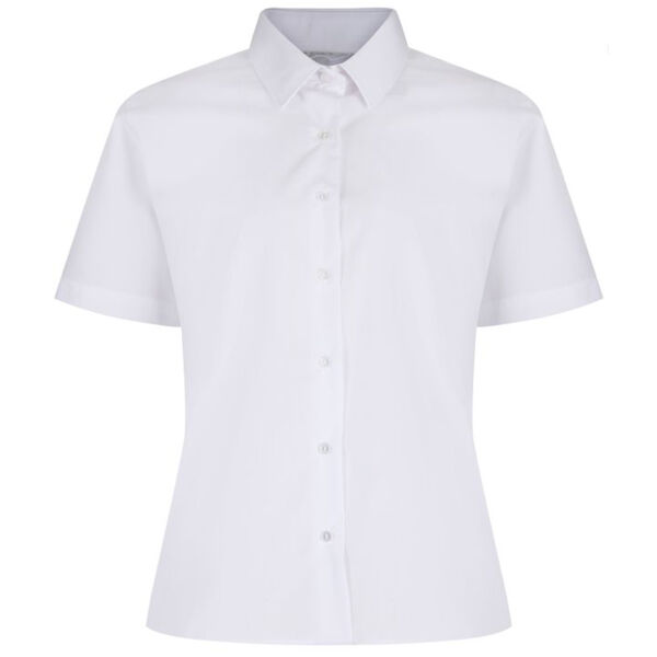 GIRLS Short Sleeve Non Iron Polycotton blouse - Twin Pack - senior Thumbnail