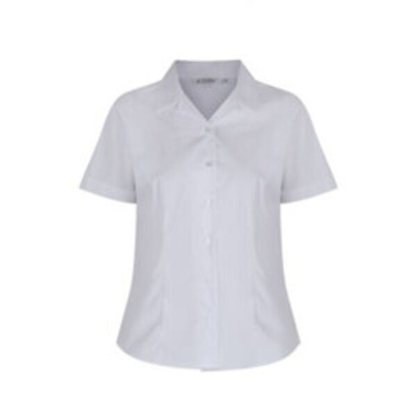 GIRLS Short Sleeve, Non Iron fitted Revere Collar Blouses - Twin pack - junior Thumbnail